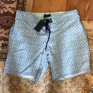 ZACHARY PRELL size 34 Board Swim Plaid $128 new